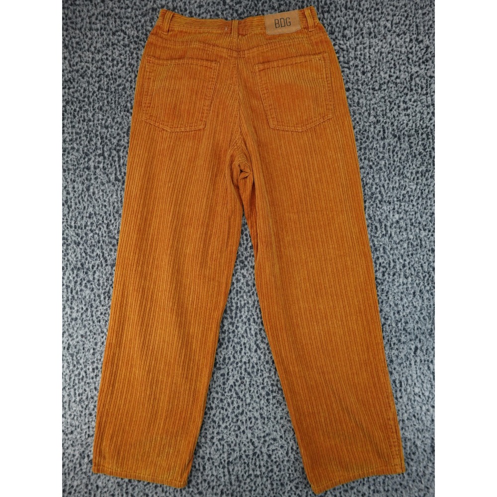 BDG Corduroy Pants Womens 30 Orange High-Rise Baggy Wide Leg Urban Outfitters - Picture 13 of 15